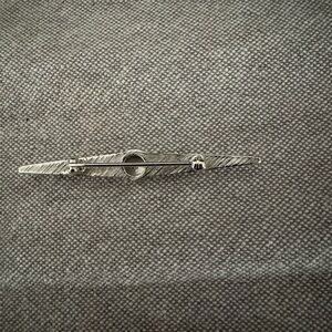 Silver Brooch with Geometric Design